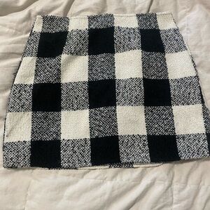 Forever 21 Black and White A-line Mini Skirt